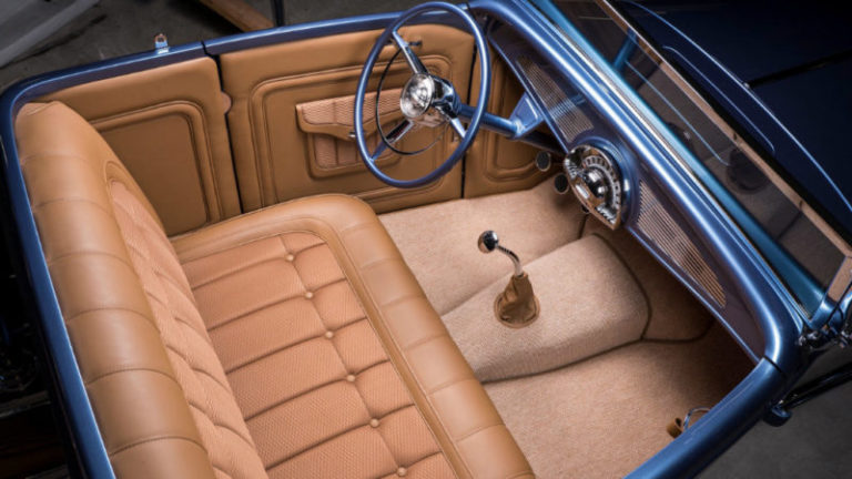 Custom 1932 Ford Roadster Pickup Interior built by Goolsby Customs
