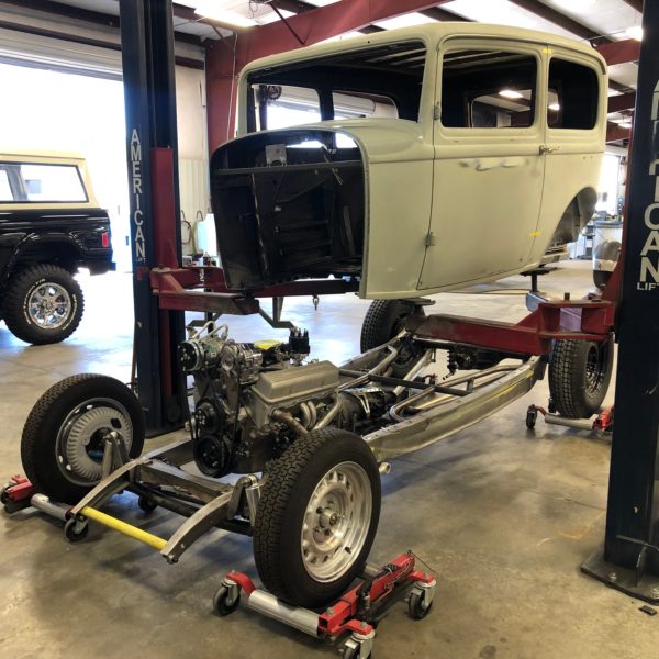 1932 Ford Tudor Sedan 5th Avenue Special during the build process