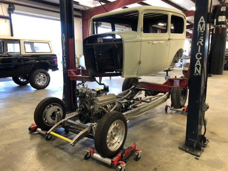 1932 Ford Tudor Sedan 5th Avenue Special during the build process