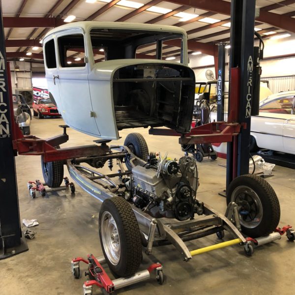 1932 Ford Tudor Sedan 5th Avenue Special during the build process