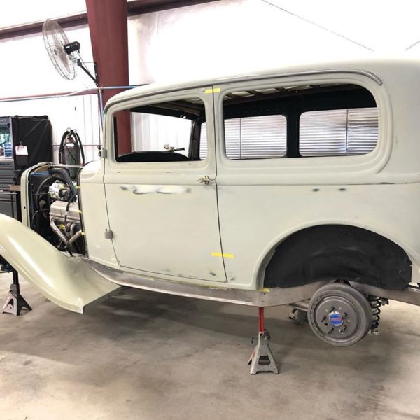 1932 Ford Tudor Sedan 5th Avenue Special during the build process