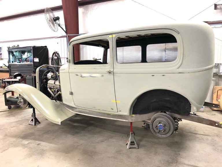 1932 Ford Tudor Sedan 5th Avenue Special during the build process