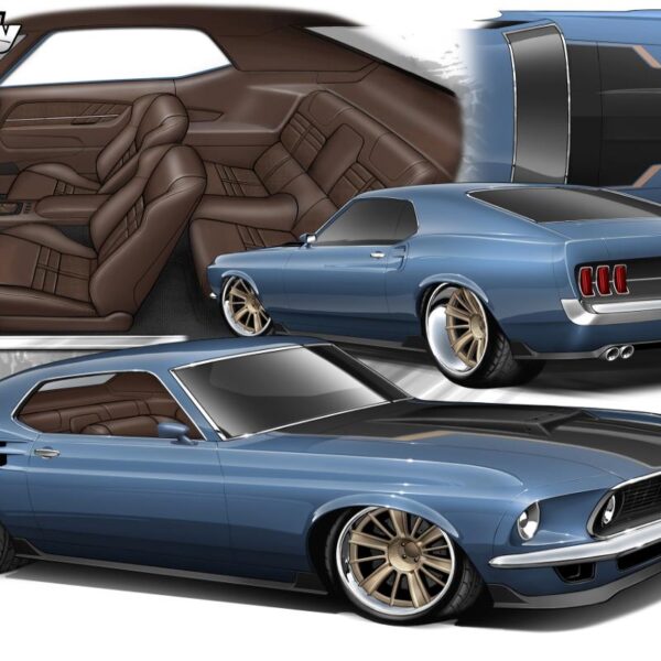 Custom supercharged 1969 Fastback Mustang sema Battle of the builders