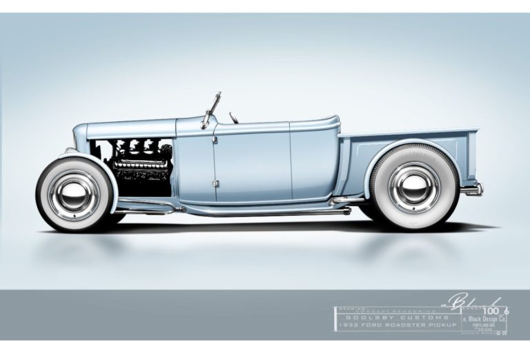 Custom 1932 Ford Roadster Pickup built by Goolsby Customs