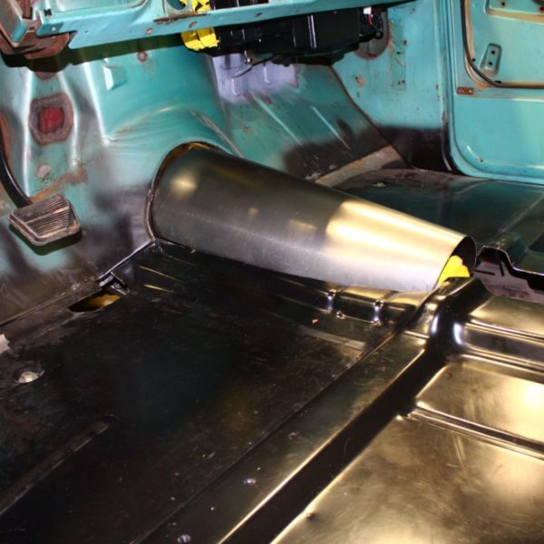Kenzie's 1968 Chevy C10 hot rod truck transmission tunnel and fabrication