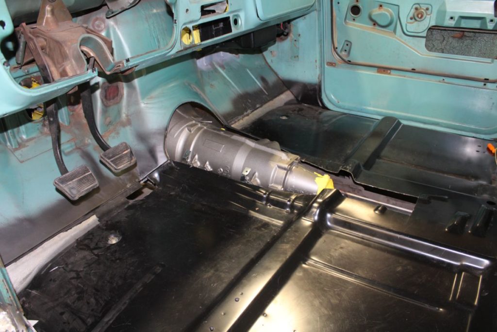 Kenzie's 1968 Chevy C10 hot rod truck transmission tunnel and fabrication
