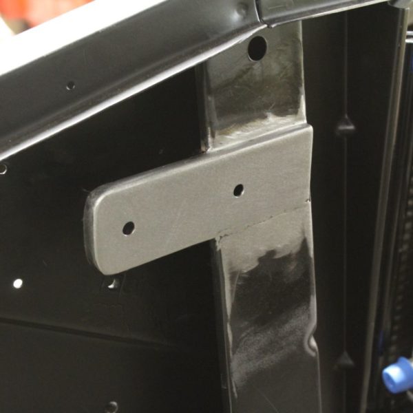 Kenzie's 1968 Chevy C10 hot rod truck core support installation and bracket fabrication