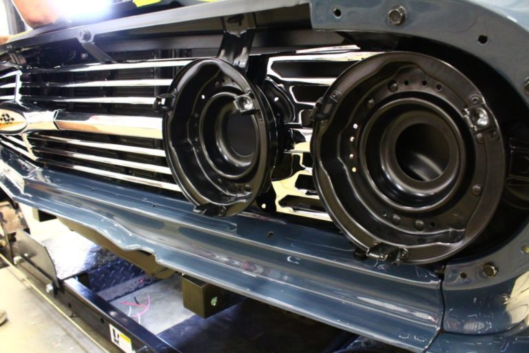 George Poteet's custom 1960 Chevy Impala during final assembly