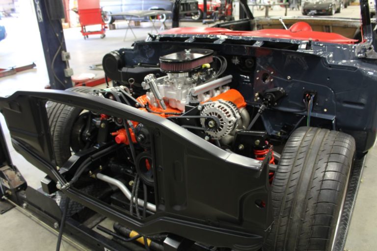 George Poteet's custom 1960 Chevy Impala during final assembly