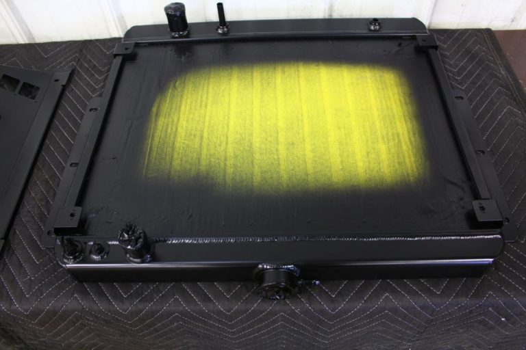 George Poteet's custom 1960 Chevy Impala in the paint booth