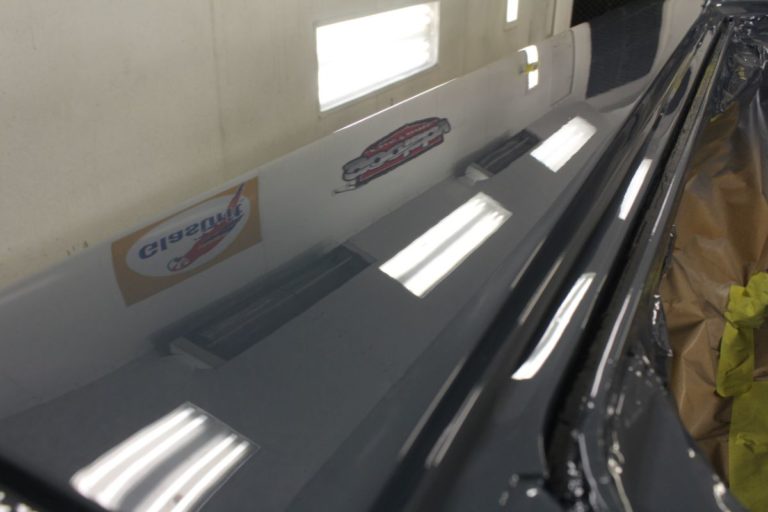 George Poteet's custom 1960 Chevy Impala in the paint booth