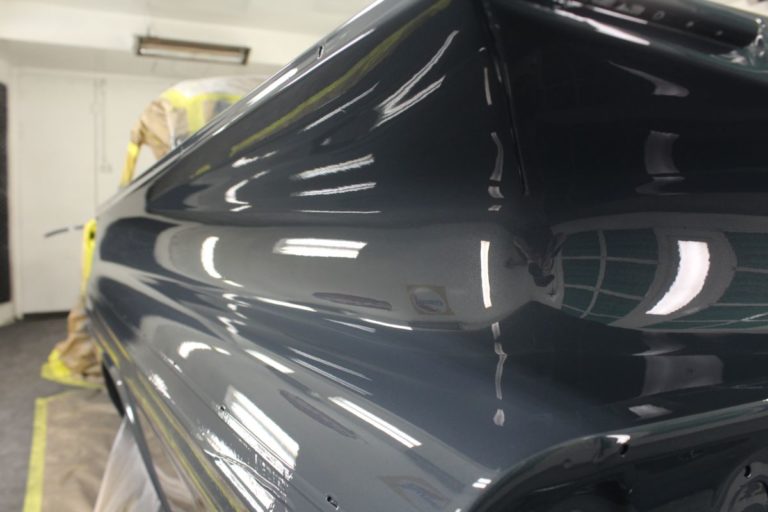 George Poteet's custom 1960 Chevy Impala in the paint booth
