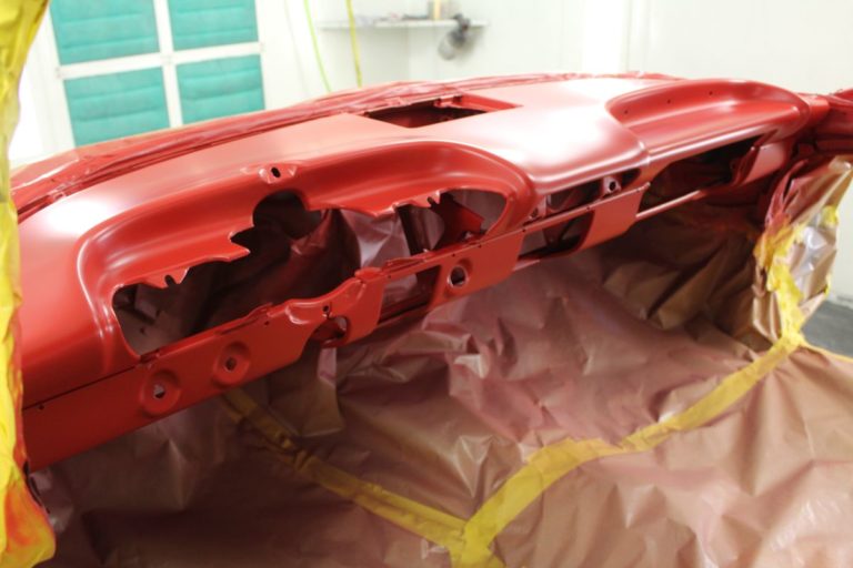 George Poteet's custom 1960 Chevy Impala in the paint booth