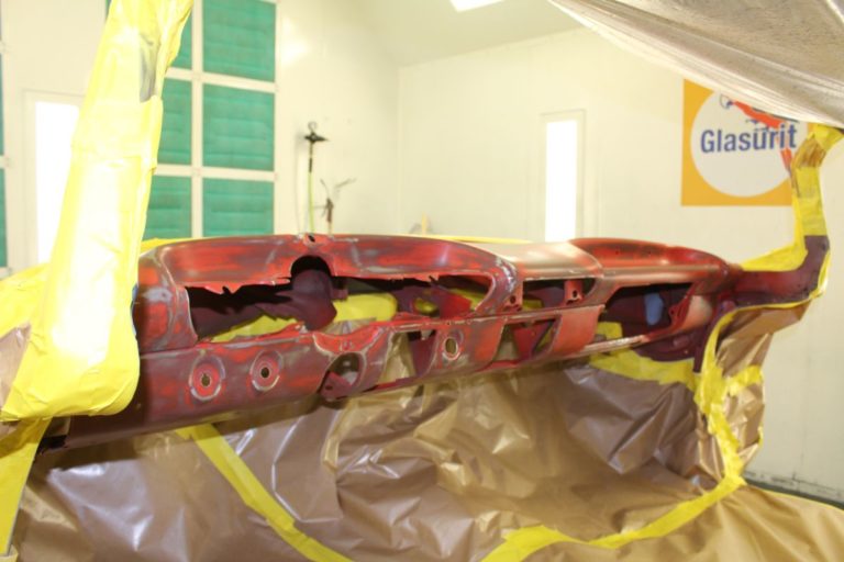 George Poteet's custom 1960 Chevy Impala in the paint booth