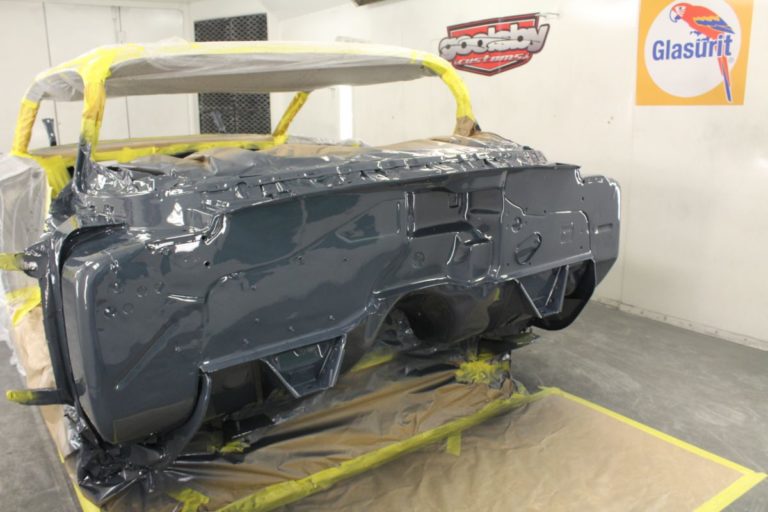 George Poteet's custom 1960 Chevy Impala in the paint booth