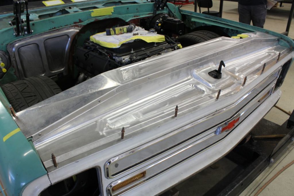 Custom LT4 1968 Chevy C10 Hot Rod Truck Engine Bay fabrication