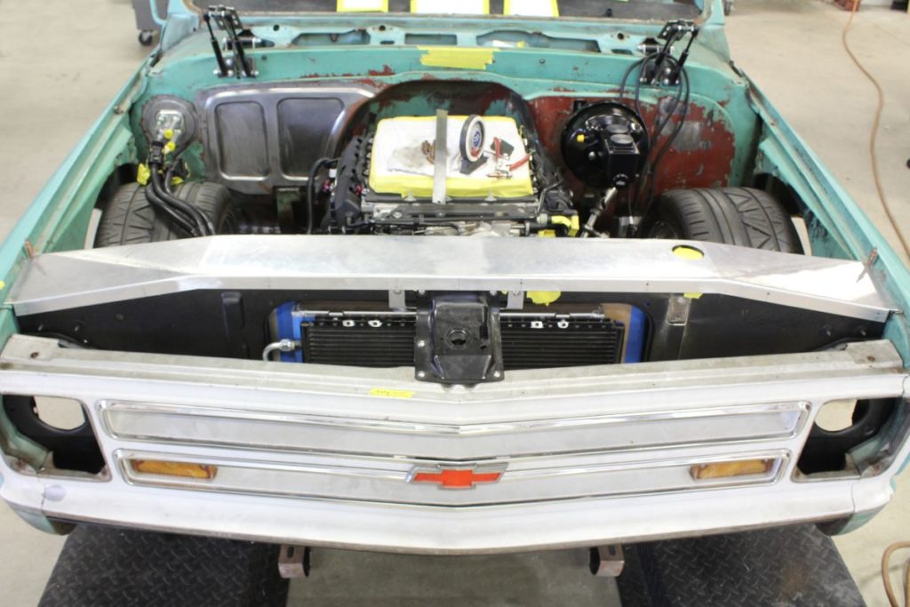 Custom LT4 1968 Chevy C10 Hot Rod Truck Engine Bay fabrication