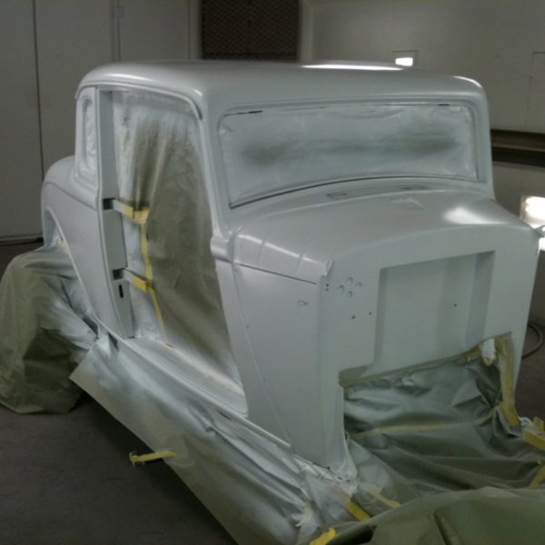 Custom 1932 Ford 3 Window Coupe during the build process