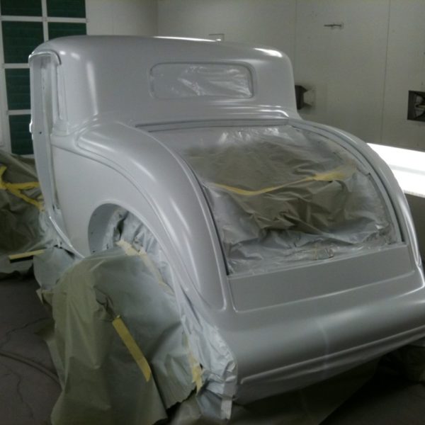 Custom 1932 Ford 3 Window Coupe during the build process