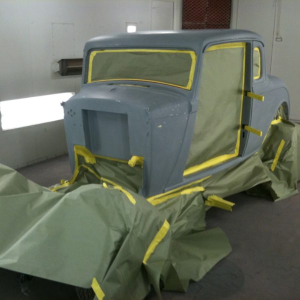 Custom 1932 Ford 3 Window Coupe during the build process