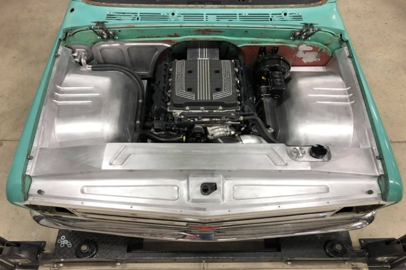 Custom LT4 1968 Chevy C10 hot rod truck Engine bay fabrication