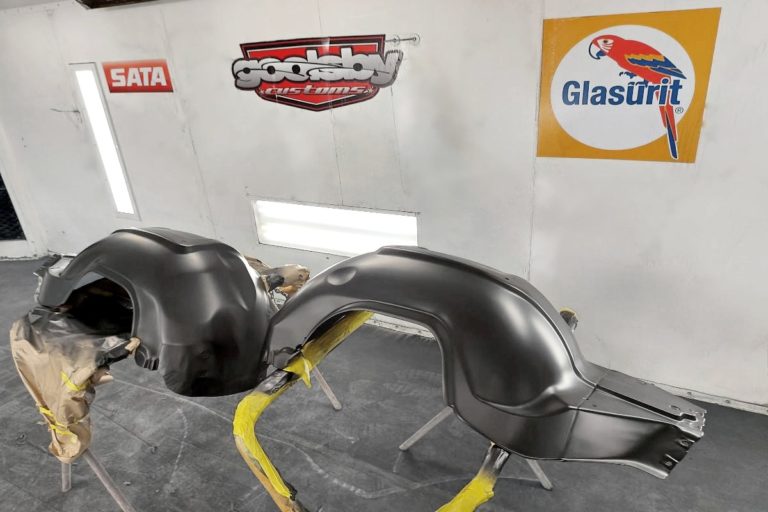 Custom 1969 SS Chevelle Pro Touring muscle car Inner fender in primer