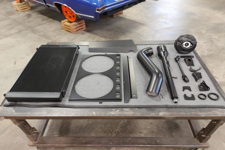 Custom 1969 SS Chevelle Pro Touring muscle car powder coated parts