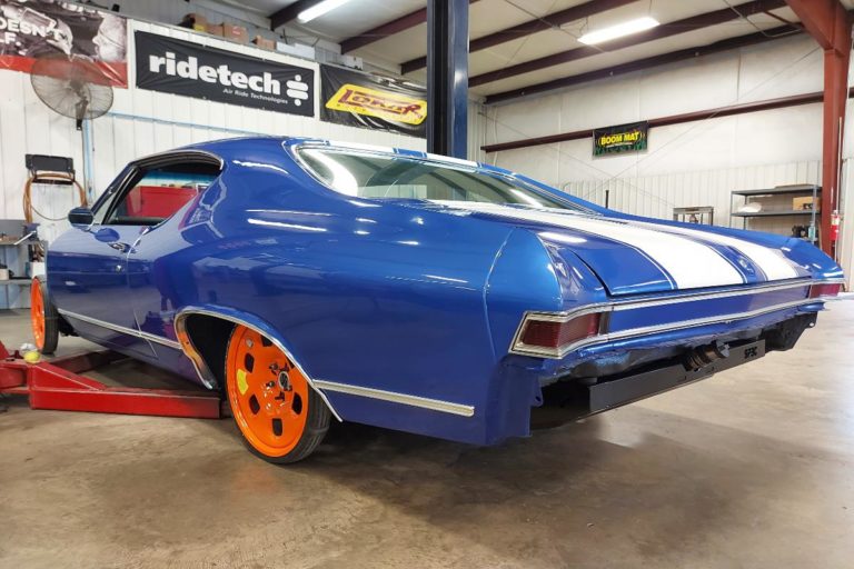 Custom 1969 SS Chevelle Pro Touring muscle car powder coated Roadster Shop Chassis and body