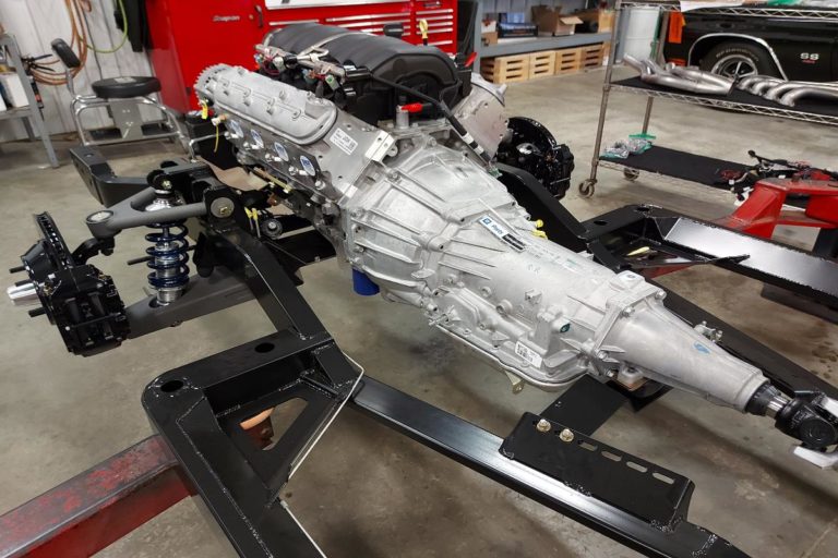 Custom 1969 SS Chevelle Pro Touring muscle car powder coated Roadster Shop Chassis and parts installation