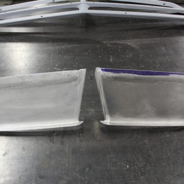 Custom 1969 Dodge A 108 Hemi Van build front air dam sheet metal fabrication