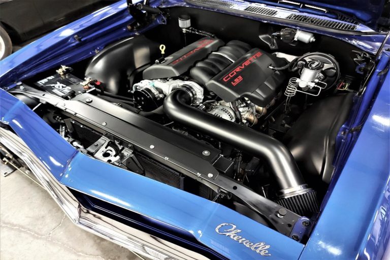 Custom 1969 SS Chevelle Pro Touring hot rod muscle car Custom LS3 engine bay