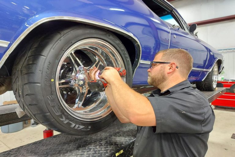 Custom 1969 SS Chevelle Pro Touring muscle car wheels and tires