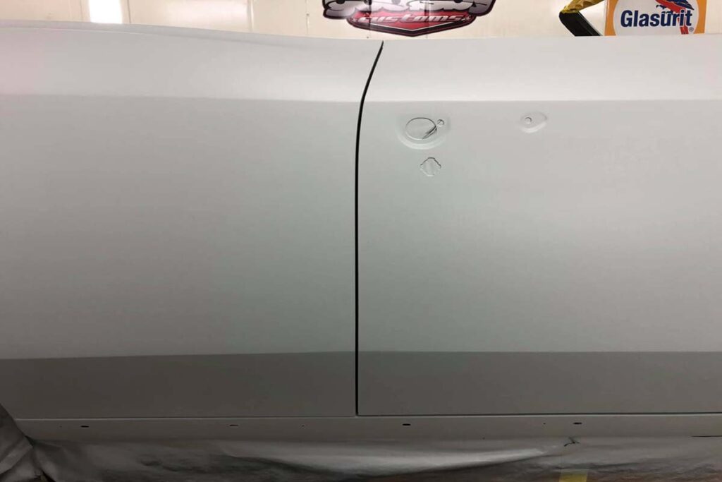 Custom 1966 Chevelle Convertible SS hot rod in the paint booth