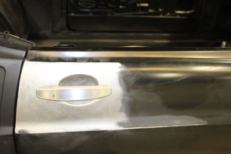 Custom 1969 Fastback Mustang with supercharged coyote engine door handle fabrication