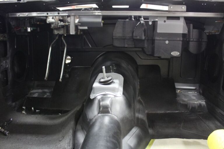 Custom 1969 Fastback Mustang with supercharged coyote engine fabrication