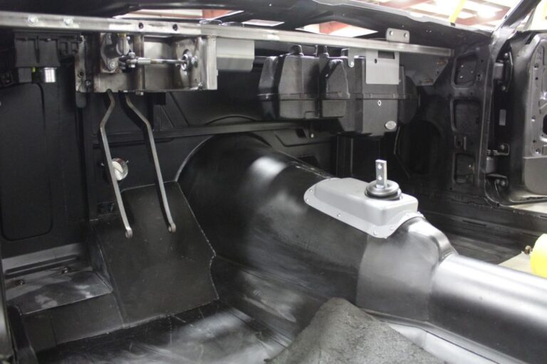 Custom 1969 Fastback Mustang with supercharged coyote engine vintage air system