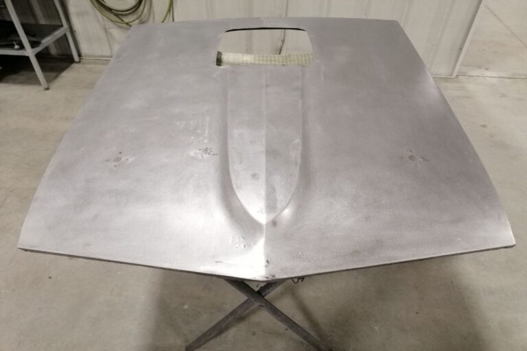 Custom 1969 Fastback Mustang supercharged coyote engine hood