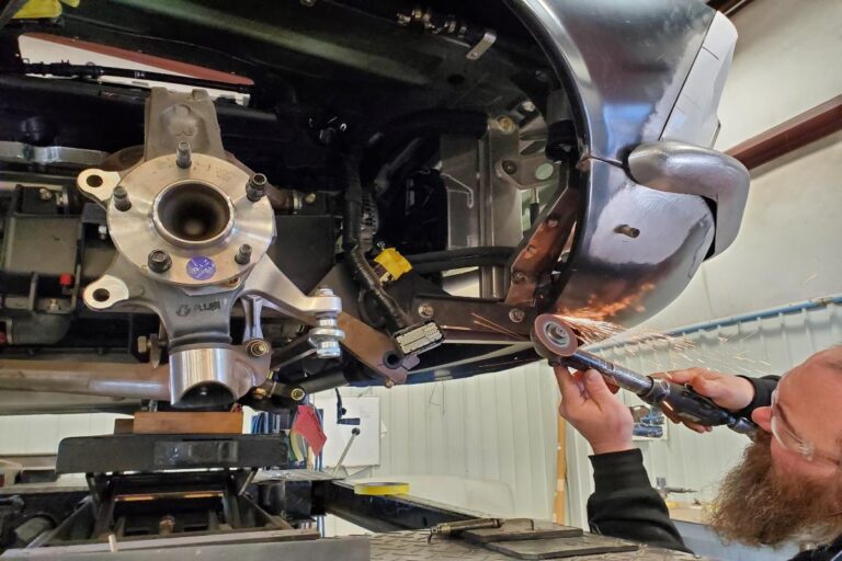 Custom supercharged 1969 Fastback Mustang Front Spoiler fabrication