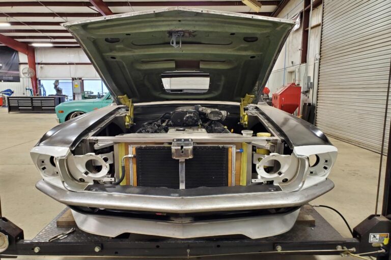 Custom supercharged 1969 Fastback Mustang Front Spoiler fabrication