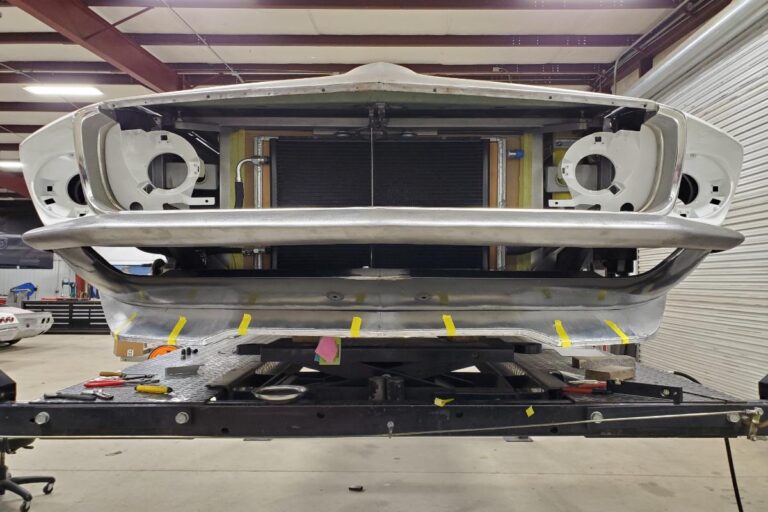 Custom supercharged 1969 Fastback Mustang Front Spoiler fabrication