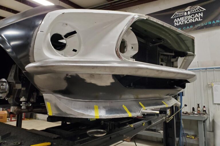 Custom supercharged 1969 Fastback Mustang Front Spoiler fabrication