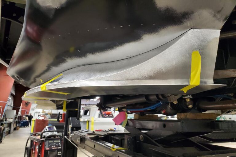 Custom supercharged 1969 Fastback Mustang Front Spoiler fabrication