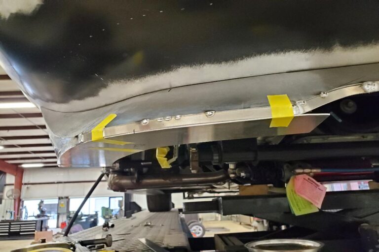 Custom supercharged 1969 Fastback Mustang Front Spoiler fabrication