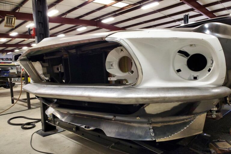 Custom supercharged 1969 Fastback Mustang Front Spoiler fabrication