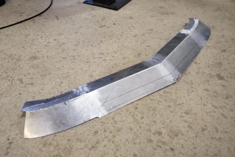 Custom supercharged 1969 Fastback Mustang Front Spoiler fabrication