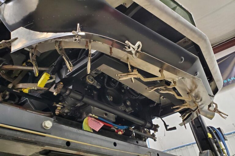 Custom supercharged 1969 Fastback Mustang Front Spoiler fabrication