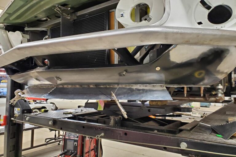 Custom supercharged 1969 Fastback Mustang Front Spoiler fabrication