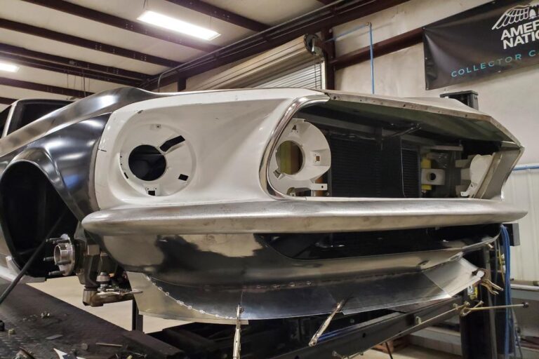 Custom supercharged 1969 Fastback Mustang Front Spoiler fabrication