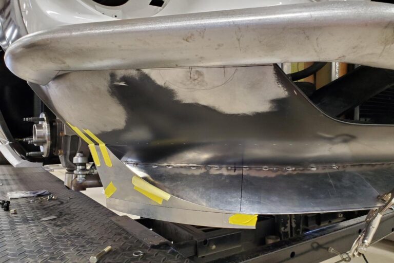 Custom supercharged 1969 Fastback Mustang Front Spoiler fabrication