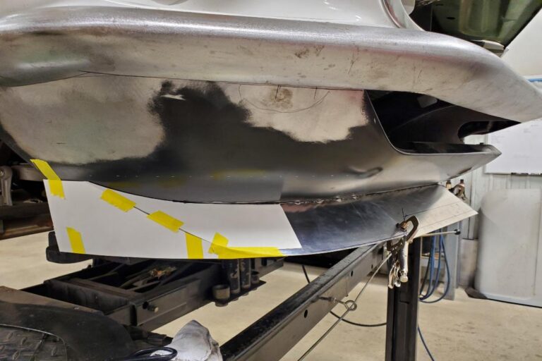 Custom supercharged 1969 Fastback Mustang Front Spoiler fabrication